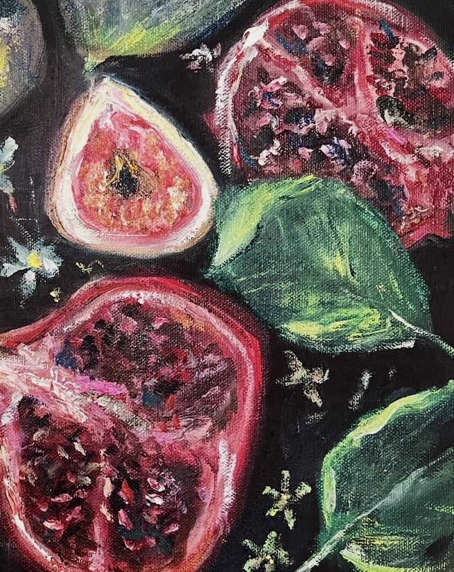 Detail of Fruits of the Sunlit Garden painting